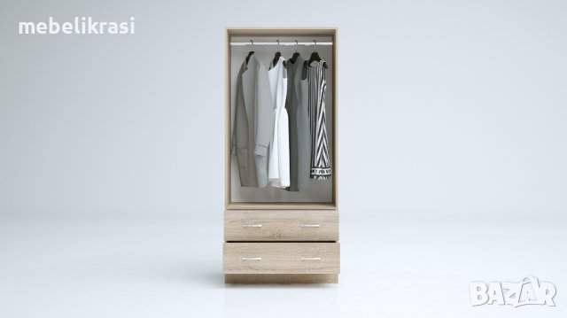 Гардероб Аполо 10 едноцветен, снимка 4 - Гардероби - 40335112