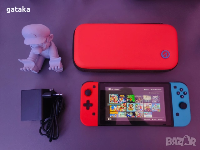 Nintendo Switch с поставен чип, 128GB и 16 игри, снимка 8 - Nintendo конзоли - 53845268