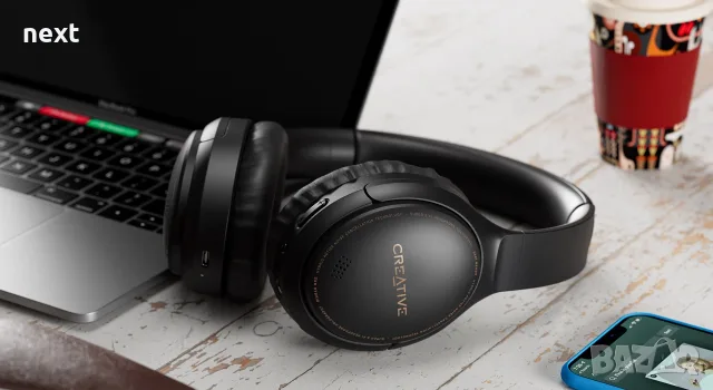 Creative Zen Hybrid Bluetooth слушалки с Hybrid ANC, Over-Ear, 40mm, черни, снимка 2 - Bluetooth слушалки - 55987817