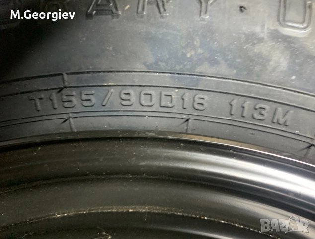 ЧИСТО НОВА ОРИГИНАЛНА РЕЗЕРВНА ДЖАНТА С ГУМА DUNLOP MERCEDES ML-164, 166 и GL  с РАЗМЕР:T 155/90D18 , снимка 11 - Гуми и джанти - 33925432