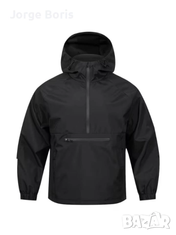 Мъжко ветроустойчиво спортно яке с качулка