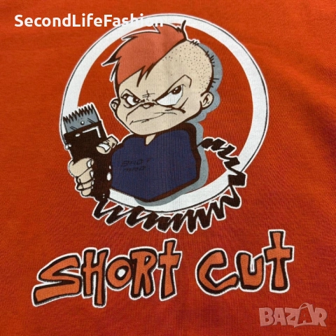 Мъжка тениска с дълъг ръкав Bad + Mad Vintage, размер S пуловер в оранжев цвят, снимка 2 - Суичъри - 52990940