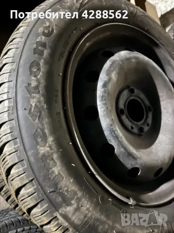 Зимни гуми + джанти 195 65 15 Firestone, снимка 5 - Гуми и джанти - 47828350