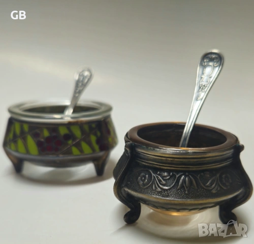 Ретро съдове за хайвер, хайверници, снимка 1 - Аксесоари за кухня - 53395388