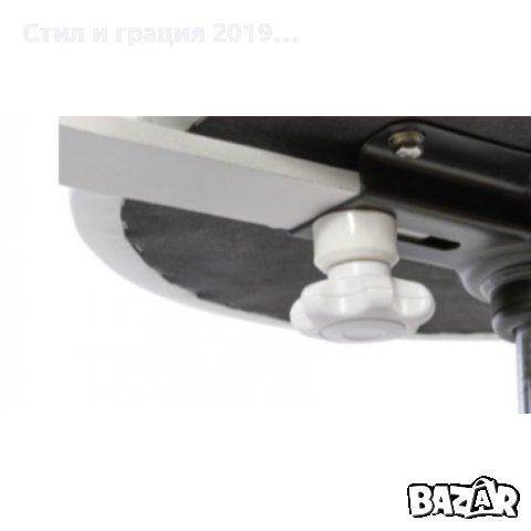 Козметичен стол - табуретка с облегалка SONIA - Ceti Back 53/69 см- сива, снимка 3 - Педикюр и маникюр - 44262379