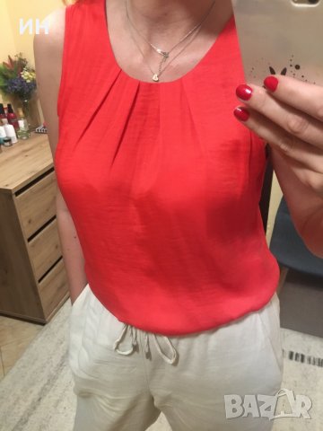 Лятна блуза в цвят Диня, снимка 12 - Потници - 33361864