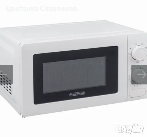 Black & Decker  Микровълнова фурна за плот с грил 20L 700W Бяла, снимка 4 - Микровълнови - 48587568