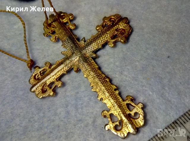 СТАР в БАРОКОВ СТИЛ ПОЗЛАТЕН ГОЛЯМ НАГРЪДЕН КРЪСТ МАЙСТОРСКА РЕТРО АРТ ИЗРАБОТКА 38144, снимка 8 - Антикварни и старинни предмети - 51255663