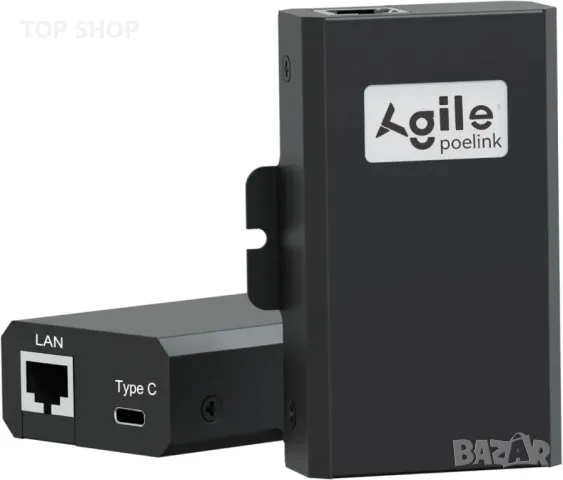 AgilePoElink Gigabit PoE сплитер към USB C, PoE+ конвертор за USB Type-C PD (5V-20V до 27W)