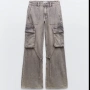 Zara карго сиви дънки, снимка 3
