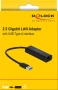 Делок Адаптер USB 3.0 - 2.5 гигабитов Ethernet, снимка 1