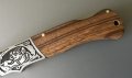 Руски сгъваем джобен нож с калъф ТИГР 90Х20 мм ,сталь 65х13 , снимка 3