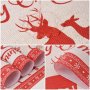 Нови 6 броя Коледни Подложки за Маса Декорация празнична трапеза Дизайн с еленчета Украса, снимка 2
