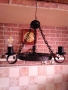 Стар лампион от ковано желязо,ръчна масивна  изработка, снимка 7
