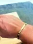 Златна гривна със силикон 14 карата, снимка 1