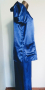 Пижама от копринен сатен / турско синьо / кобалтово синьо, снимка 4