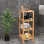 Стойка за цветя 4 нива Бамбуков рафт Поставка Здрава библиотека, снимка 4