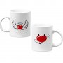 Комплект чаши за влюбени Angel & Devil Heart, снимка 1 - Романтични подаръци - 35737518