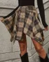 Асиметрична модна дамска карирана пола, 2цвята , снимка 8