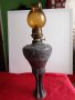 Рядка Голяма Старинна Бронзова Газена Лампа 19Век, снимка 1 - Антикварни и старинни предмети - 44413503
