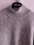 H&M сив дамски пуловер-полуполо, снимка 1 - Блузи с дълъг ръкав и пуловери - 42111653