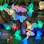Верига от LED лампички за градината  с пеперуди, 12 лампи , снимка 1 - Градински мебели, декорация  - 40858664
