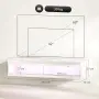ТВ шкаф HOMCOM, нисък стенен шкаф за телевизор с RGB LED осветление в 16 цвята,, снимка 9