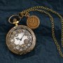 SHAARMS Винтидж джобен кварцов часовник,кварцов,месинг+верижка, снимка 1 - Джобни - 41406650