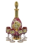 Murano Italy   Circa 1957  Bischoff Cordials Venetian Italian set with  Ruby Red end 18 k Код P1662, снимка 1
