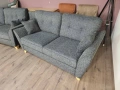 Сив комплект дивани от плат тройка и двойка, снимка 9