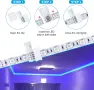 Ъглов конектор за LED лента, (опаковка от 12 шт.) 4-пинов 10 мм RGB 5050 конектор за LED лента, Ъгл, снимка 6