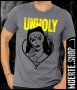 Сива тениска с щампа UNHOLY, снимка 1 - Тениски - 40901091