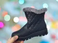  Дамски олекотени ботуши апрески с диагонален цип и топъл хастар., снимка 3