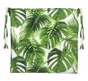 Възглавница за стол, Beige Tropical Leaves, 40x40cm, Зелено/ бежева, снимка 1
