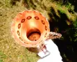 Медна кана за вино,битов релеф,чиста червена мед. , снимка 2