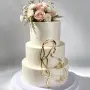 Бременна жена контур златен топер украса декор торта парти baby shower, снимка 3