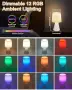 Безжима смарт настолна лампа с дистанционно, RGB и таймер, снимка 6