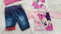 Блуза дънки и жилетка Мини Маус 0-3 месеца, снимка 7