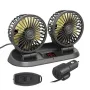 12-24V Двоен Вентилатор с Термометър и дистанционно управление, снимка 1