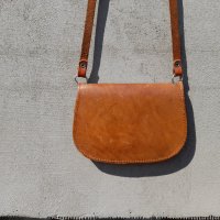Стара дамска кожена чанта #6, снимка 3 - Антикварни и старинни предмети - 34038388