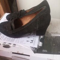 Черни велурени обувки, снимка 3 - Дамски елегантни обувки - 41229585