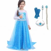 Бляскава рокля на принцеса Елза, снимка 1 - Детски рокли и поли - 16800548