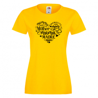 Дамска тениска Heart Mother Words 2,Празник на Майката,Подарък,Изненада,Рожден Ден, снимка 7 - Тениски - 36294794