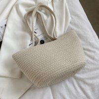 Плетена дамска чанта тип кошница White, снимка 12 - Чанти - 41477355