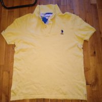 U S Polo Assn маркова тениска бродирано лого жълта памук размер реален Л, снимка 2 - Тениски - 44391345
