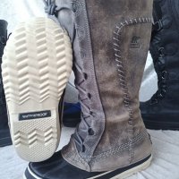 КАТО НОВИ  водоустойчиви апрески SOREL® Snow Boots original, 35 - 36 топли боти,100% естествена кожа, снимка 11 - Дамски апрески - 39618929