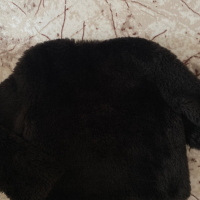 Черно мъхесто яке, снимка 2 - Якета - 44702358
