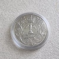 Монета. Великобритания. Англия.  40 години от коронацията на Елизабет II .Юбилейна., снимка 3 - Нумизматика и бонистика - 40446035