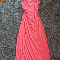 Дълга неоново Розова рокля, снимка 1 - Рокли - 41636054