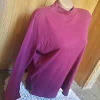 Ново Цикламено памучно поло ХЛ, снимка 3 - Блузи с дълъг ръкав и пуловери - 34627404